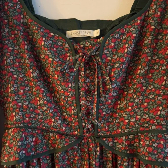 Christy Dawn The Narcissa Dress in Evergreen Apple Harvest - Picture 6 of 15